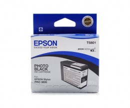Tinteiro Original Epson T5801 Preto 80ml