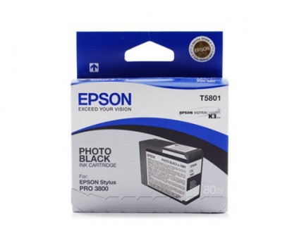 Tinteiro Original Epson T5801 Preto 80ml