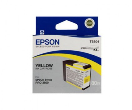 Tinteiro Original Epson T5804 Amarelo 80ml