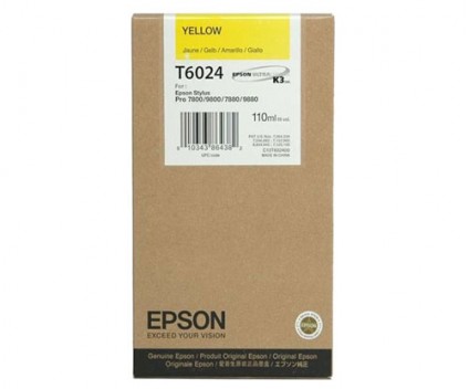 Tinteiro Original Epson T6024 Amarelo 110ml