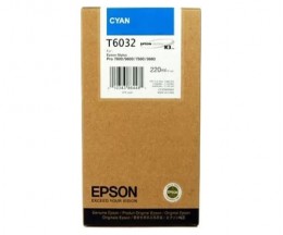 Tinteiro Original Epson T6032 Cyan 220ml