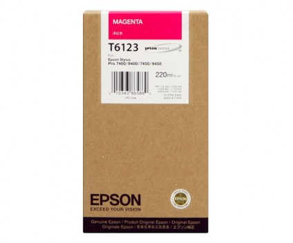 Tinteiro Original Epson T6123 Magenta 220ml