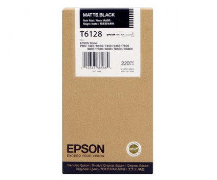 Tinteiro Original Epson T6128 Preto Matte 220ml