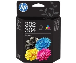 2 Tinteiros Originais, HP 302 / 304 Preto + Cor