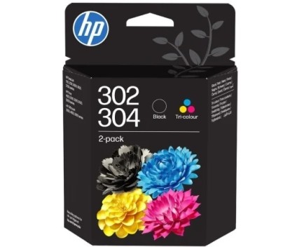2 Tinteiros Originais, HP 302 / 304 Preto + Cor