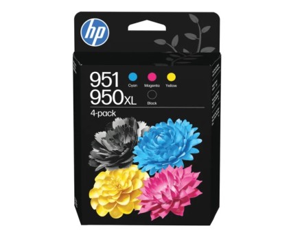 4 Tinteiros Originais, HP 950 XL / HP 951 Preto + Cor