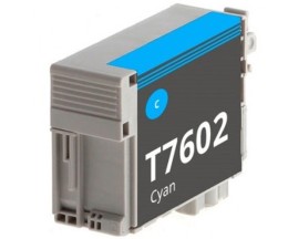 Tinteiro Compativel Epson T7602 Cyan 25.9ml