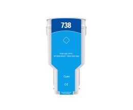Tinteiro Compativel HP 738 Cyan 300ml