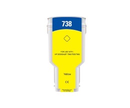Tinteiro Compativel HP 738 Amarelo 300ml