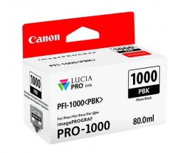 Tinteiro Original Canon PFI-1000 PBK Preto Foto 80ml