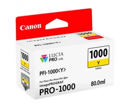 Tinteiro Original Canon PFI-1000 Y Amarelo 80ml
