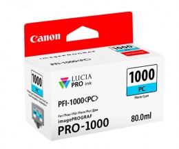 Tinteiro Original Canon PFI-1000 PC Cyan Foto 80ml
