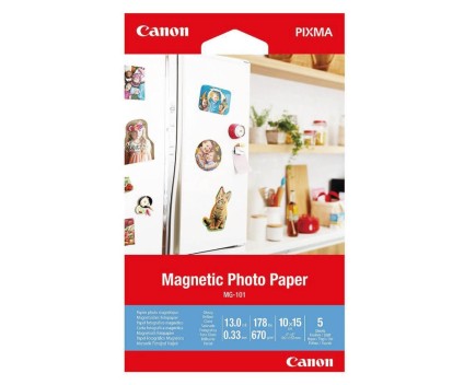 Papel Fotográfico Original Canon 3634C002 Magnético ~ 5 Paginas 100mm x 150mm
