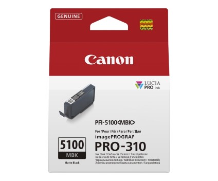Tinteiro Original Canon PFI-5100 MBK Preto Matte 14ml