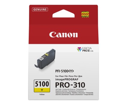 Tinteiro Original Canon PFI-5100 Y Amarelo 14ml