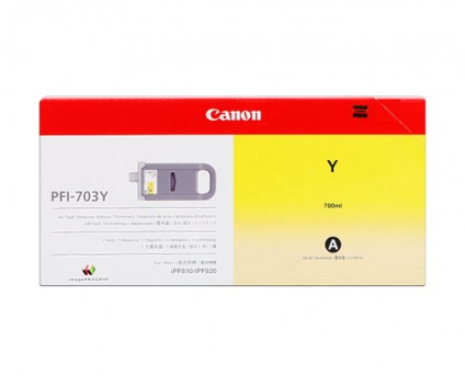 Tinteiro Original Canon PFI-703 Y Amarelo 700ml