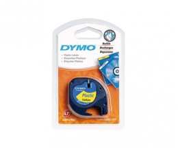 Fita Original DYMO 91202 Plástico Negro / Amarelo 12mm x 4m