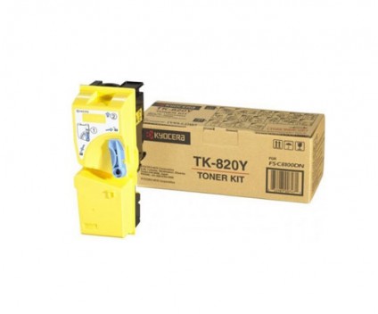 Toner Original Kyocera TK 820 Y Amarelo ~ 7.000 Paginas