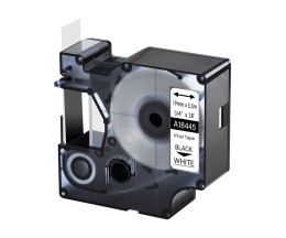 Fita Compatible DYMO 18445 Vinil Preto / Branco 19mm x 5.5m