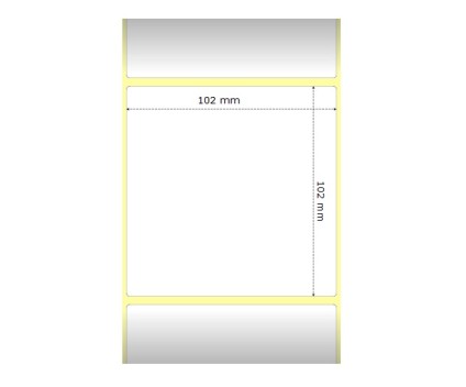 4 Etiquetas Compativeis, Zebra 880746-101 102mm x 102mm ~ 1.432 / Rolo
