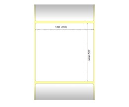 12 Etiquetas Compativeis, Zebra 800264-405 102mm x 102mm ~ 700 / Rolo