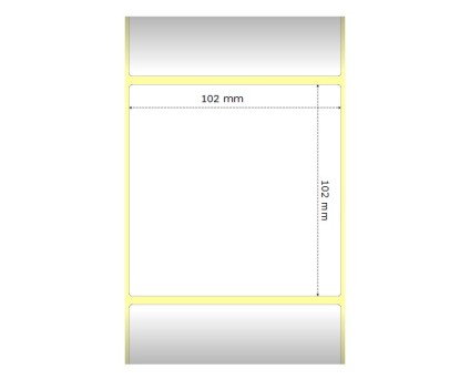 12 Etiquetas Compativeis, Zebra 800264-405 102mm x 102mm ~ 700 / Rolo