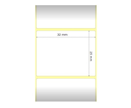 Etiquetas Compativeis, Zebra 800261-105 32mm x 25mm ~ 2.580 / Rolo
