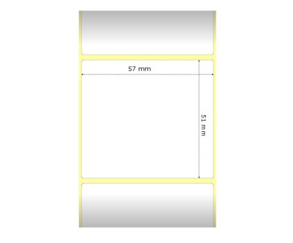 Etiquetas Compativeis, Zebra 800262-205 57mm x 51mm ~ 1.370 / Rolo