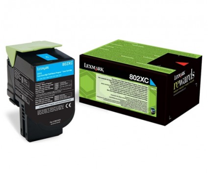 Toner Original Lexmark 802XC Cyan ~ 4.000 Paginas