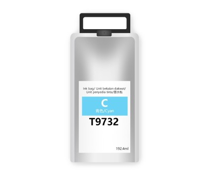 Tinteiro Compativel Epson T9732 Cyan 192.4ml