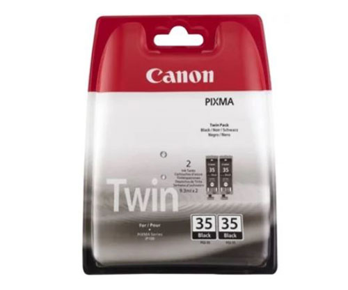 2 Tinteiros Originais, Canon PGI-35 Preto 9.3ml