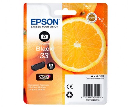 Tinteiro Original Epson T3341 / 33 Preto Foto 4.5ml ~ 200 paginas