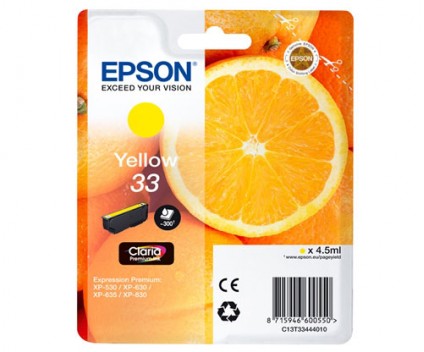 Tinteiro Original Epson T3344 / 33 Amarelo 4.5ml ~ 300 paginas