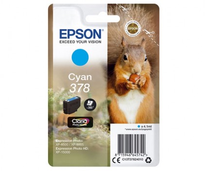 Tinteiro Original Epson T3782 / 378 Cyan 4.1ml