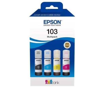 4 Tinteiros Originais, Epson T00S6 / 103 Preto 65ml + Cores 65ml