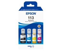 4 Tinteiros Originais, Epson T06B6 / 113 Preto 127ml + Cores 70ml