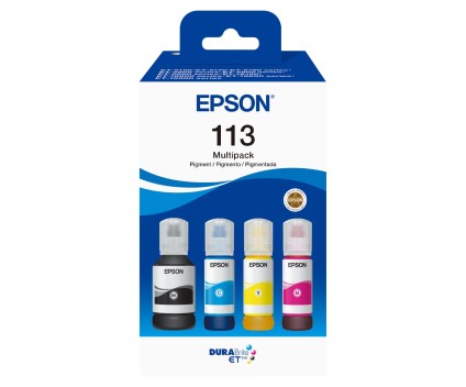 4 Tinteiros Originais, Epson T06B6 / 113 Preto 127ml + Cores 70ml