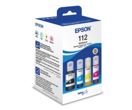 4 Tinteiros Originais, Epson T06C6 / 112 Preto 127ml + Cores 70ml