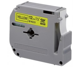 Fita Compativel Brother MK631BZ 12mm x 8m Não Laminada