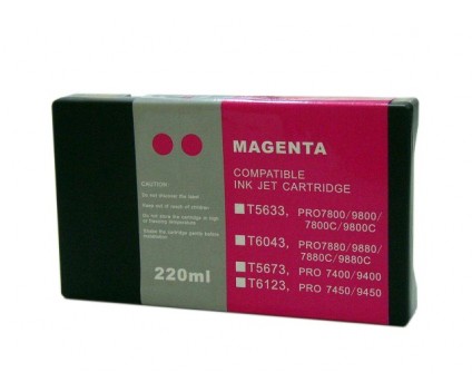 Tinteiro Compativel Epson T5633 Magenta 220ml