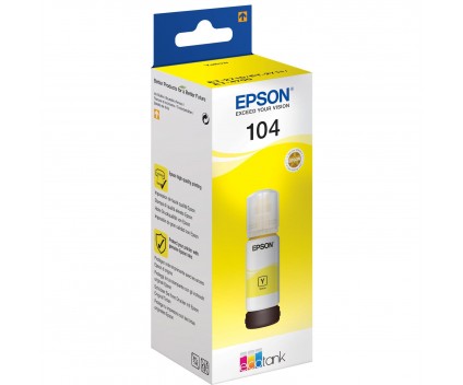 Tinteiro Original Epson T00P4 / 104 Amarelo 65ml ~ 7.500 Paginas