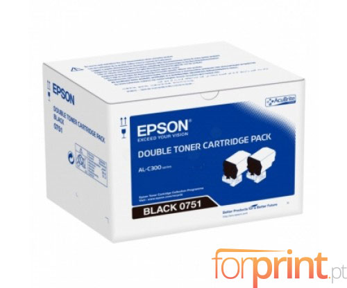 2 Toners Originais, Epson S050750 Preto ~ 7.300 Paginas