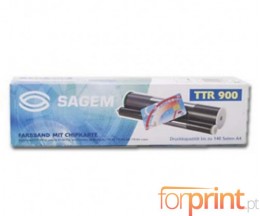 Rolo de Transferencia Termica Original Sagem TTR 900 Preto ~ 140 Paginas
